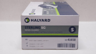 Halyard 41658 Sterling SG Nitrile Sensi-Guard Exam Gloves Small - Box of 250